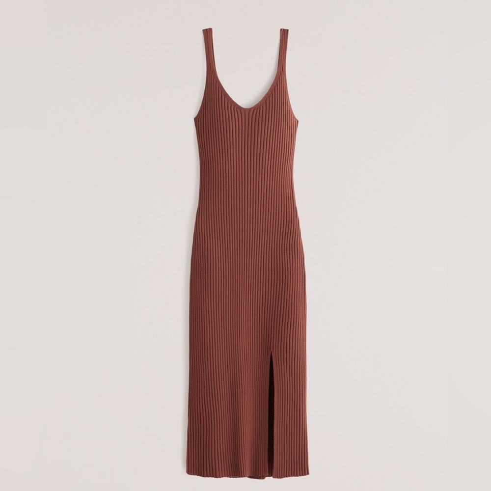 Abercrombie V Neck Slip Midi Sweater Dress
